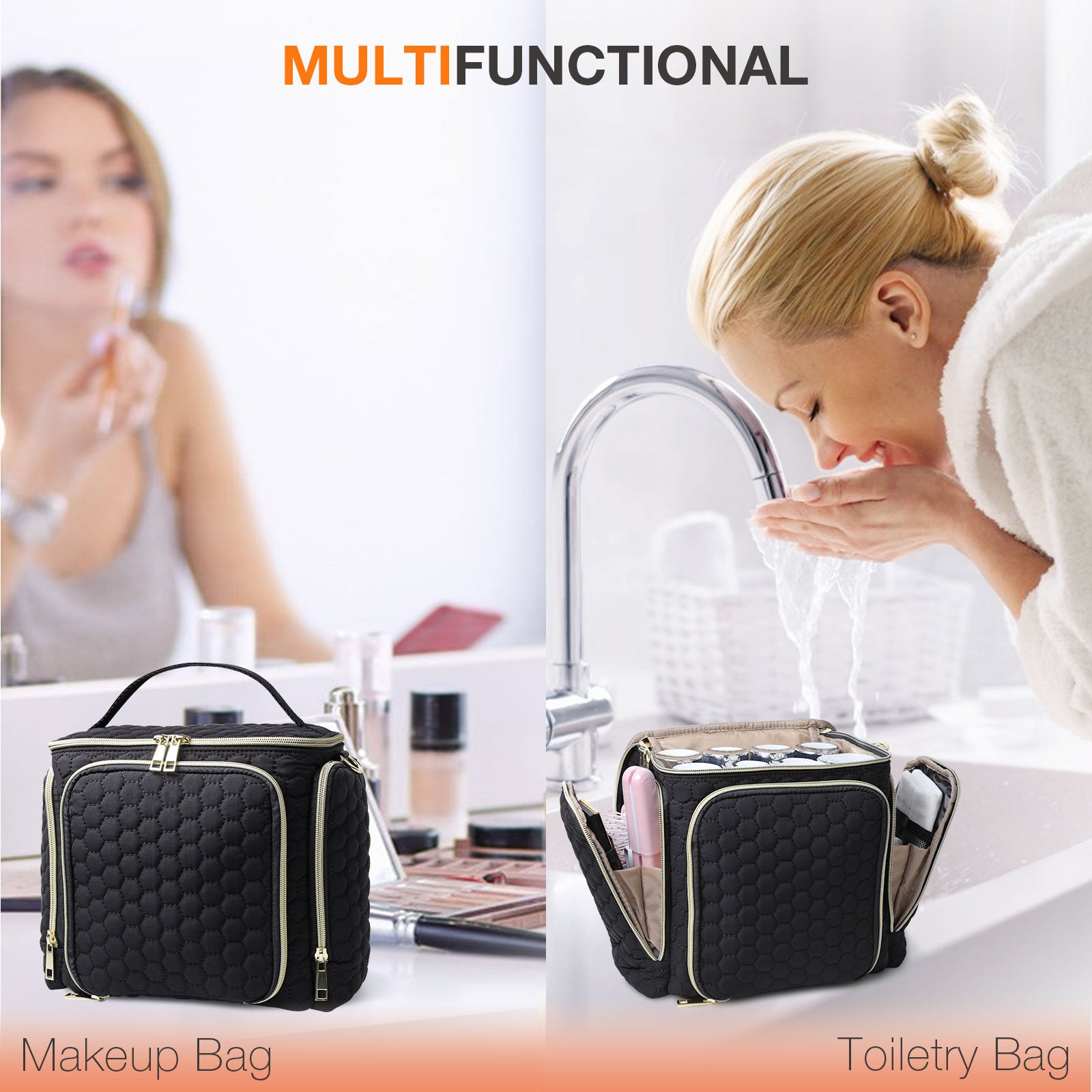 Multi-functional Crossbody Toiletry & Cosmetic Bag