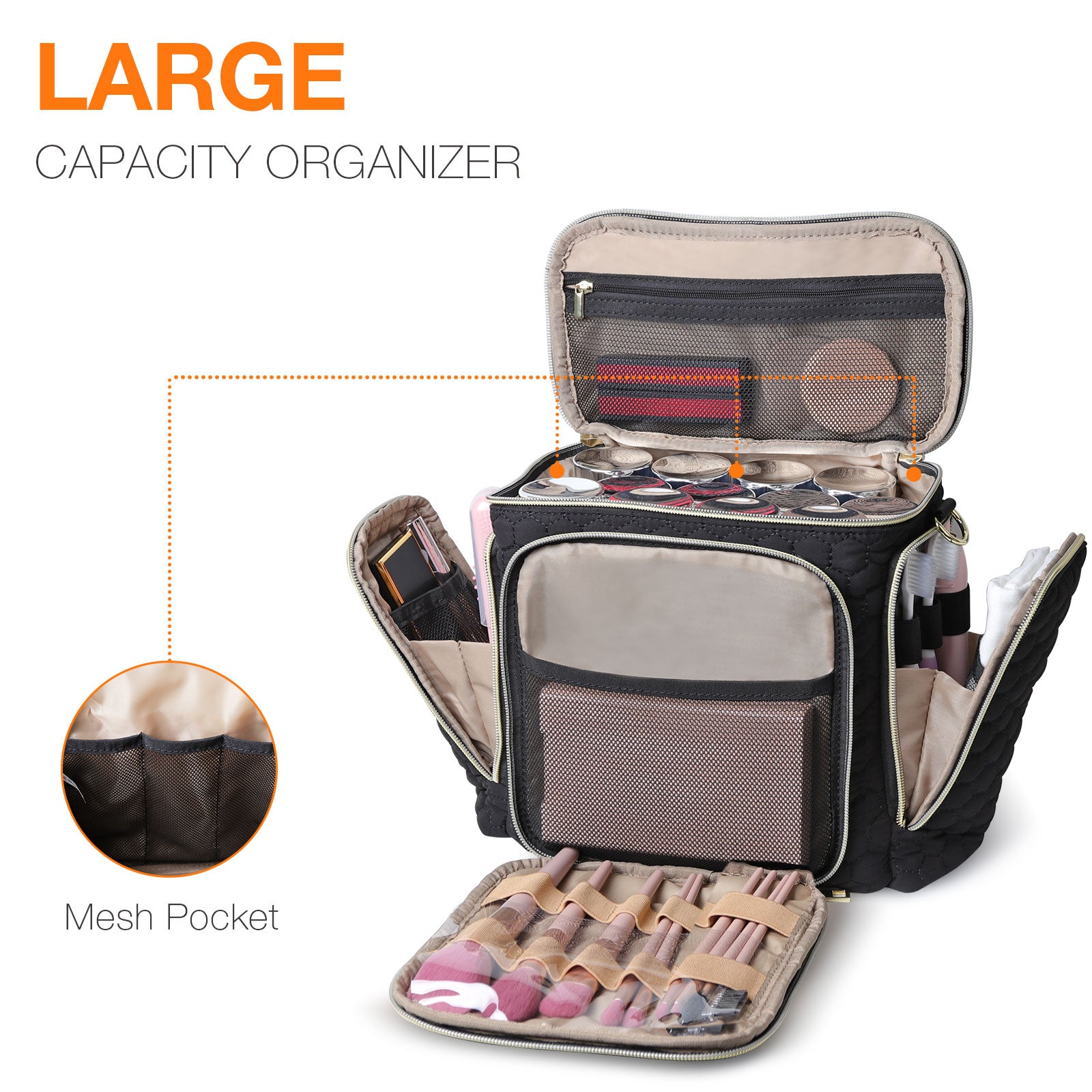 Multi-functional Crossbody Toiletry & Cosmetic Bag