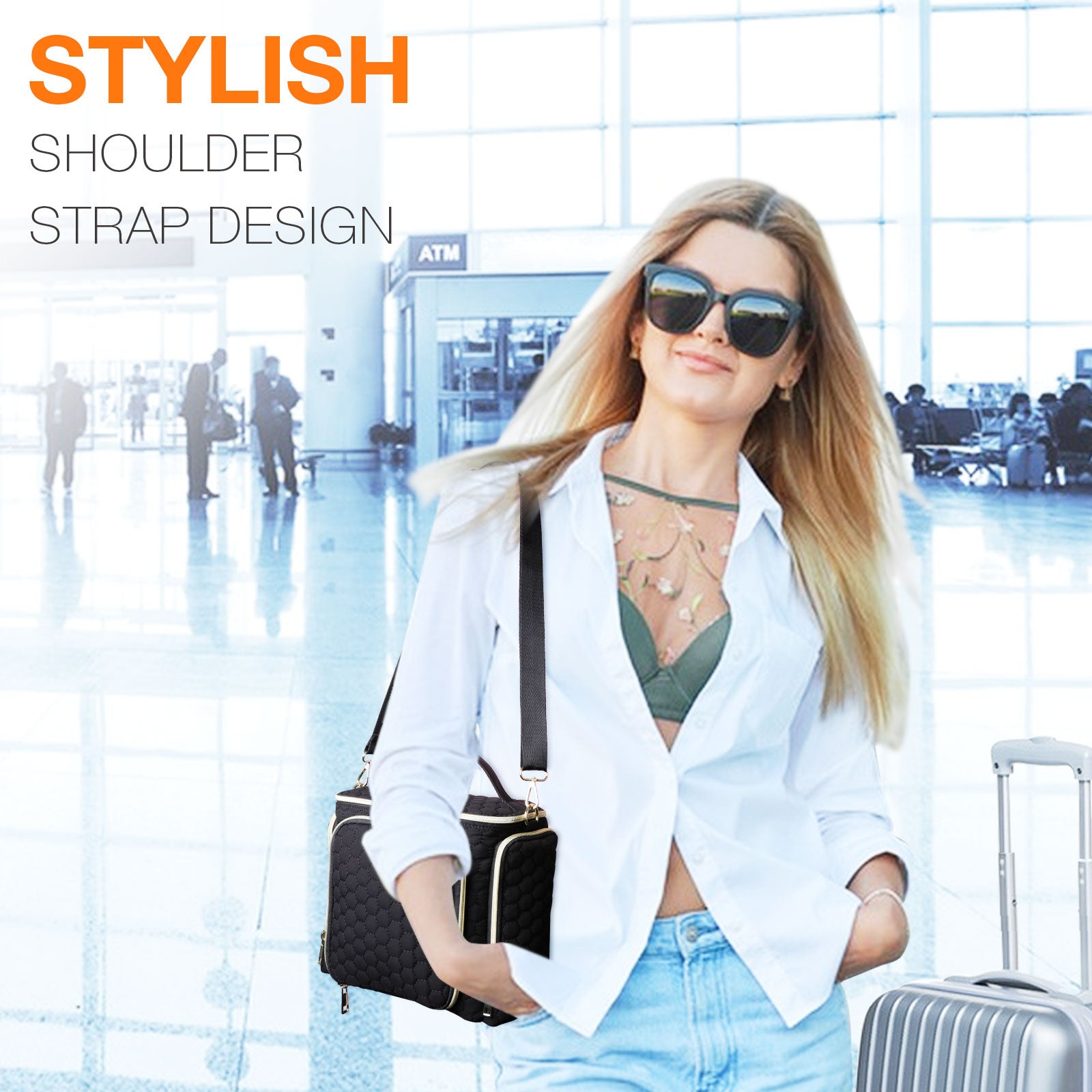 Multi-functional Crossbody Toiletry & Cosmetic Bag