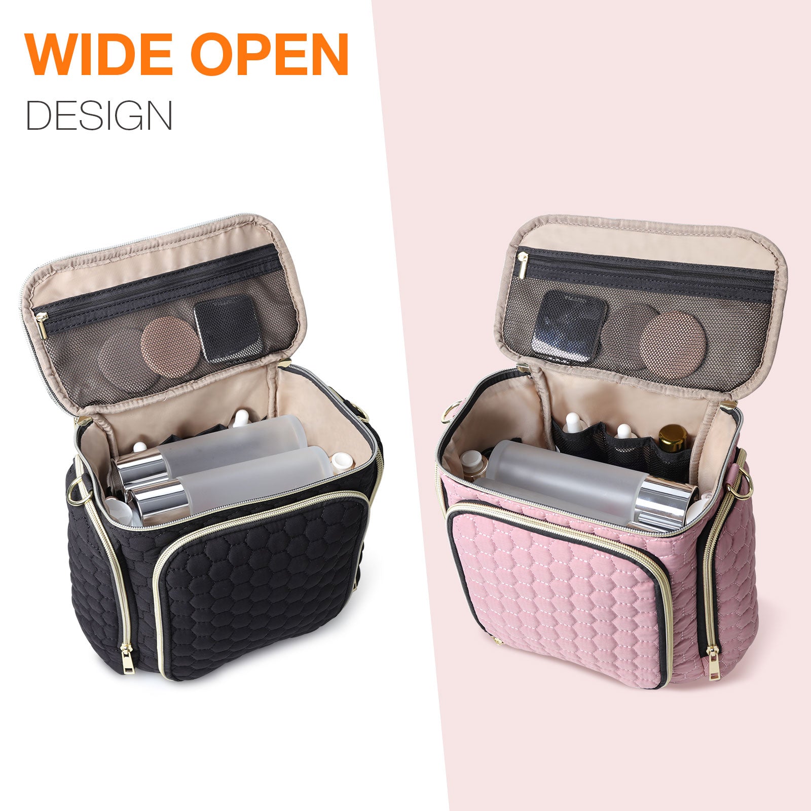 Multi-functional Crossbody Toiletry & Cosmetic Bag